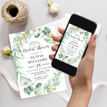 Elegant Eucalyptus Greenery Bridal Shower