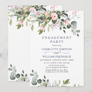 Elegant Eucalyptus Greenery ENGAGEMENT PARTY Invitation