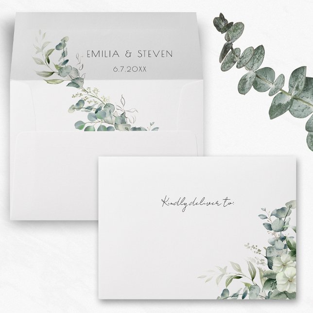 Elegant Eucalyptus Greenery Envelope (Creator Uploaded)