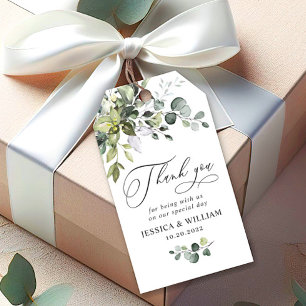 Elegant Eucalyptus Greenery Favour Thank You Gift  Gift Tags