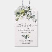 Elegant Eucalyptus Greenery Favour Thank You
