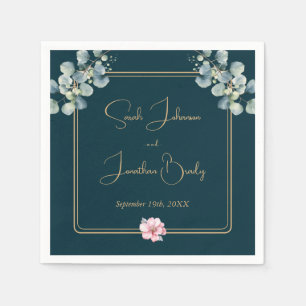 Elegant Eucalyptus Greenery Foliage Wedding Napkin