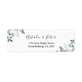 Elegant Eucalyptus Greenery Green Return Address