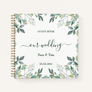 Elegant Eucalyptus Greenery Guest Book