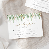 Elegant Eucalyptus Greenery Meal Options