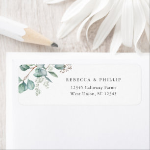 Elegant Eucalyptus Greenery Return Address
