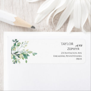Elegant Eucalyptus Greenery RSVP Return Address