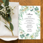 Elegant Eucalyptus Greenery Wedding Dinner Menu<br><div class="desc">Elegant Eucalyptus Greenery Wedding Dinner Menu. For further customization,  please click the "customize further" link and use our design tool to modify this template.</div>