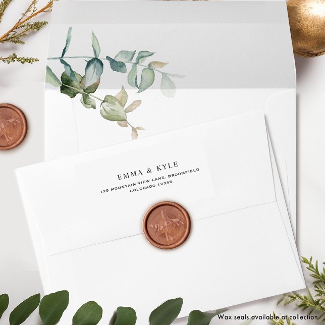 Elegant Eucalyptus Greenery Wedding Envelope (Creator Uploaded)