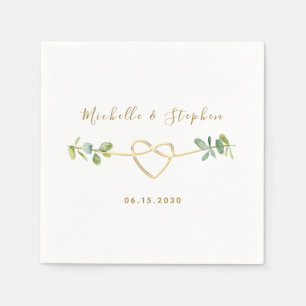 Elegant Eucalyptus Greenery Wedding Napkin
