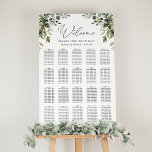 Elegant Eucalyptus Greenery Wedding Seating Chart<br><div class="desc">Designed to coordinate with our Boho Greenery wedding collection,  this customizable seating chart template features watercolor eucalyptus & leafy foliage & has been paired with an elegant calligraphy and a classy serif font in black. To make advanced changes,  please select "Click to customize further" option under Personalize this template.</div>