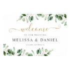 Elegant Eucalyptus Greenery Wedding Welcome Sign