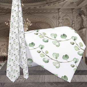 Elegant Eucalyptus Greenery & White Wedding  Tie