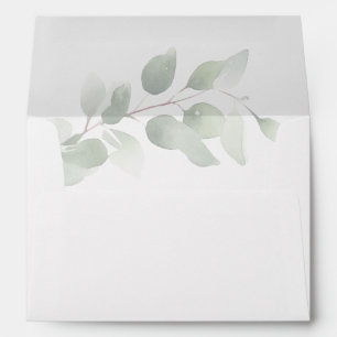 Elegant Eucalyptus Greeneryl Wedding Envelope
