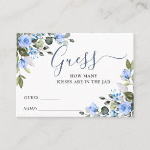 Elegant Eucalyptus Guess How Many Game Card