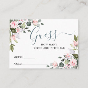 Elegant Eucalyptus Guess How Many Game Card