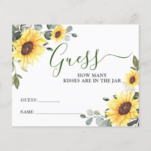 Elegant Eucalyptus Guess How Many Game Card