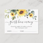 Elegant Eucalyptus Guess How Many Kisses Game Card