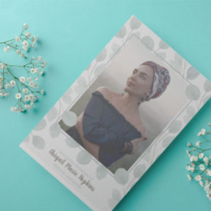 Elegant Eucalyptus In Loving Memory Funeral Thank You Card