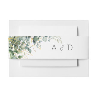 Elegant Eucalyptus Invitation Belly Band