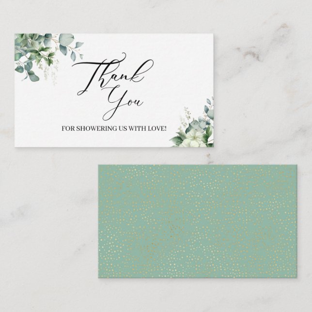 Elegant Eucalyptus Leaves Greenery Enclosure Card (Front/Back)