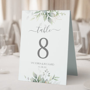 Elegant Eucalyptus Leaves Greenery Gold Wedding