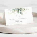 Elegant Eucalyptus Leaves Greenery Gold Wedding  Place Card<br><div class="desc">Beautiful wedding place cards featuring watercolor eucalyptus and gold leaves. Perfect choice for outdoor weddings.</div>
