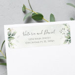Elegant Eucalyptus Leaves Greenery Return Address<br><div class="desc">Beautiful return address labels featuring watercolor eucalyptus and gold leaves.</div>