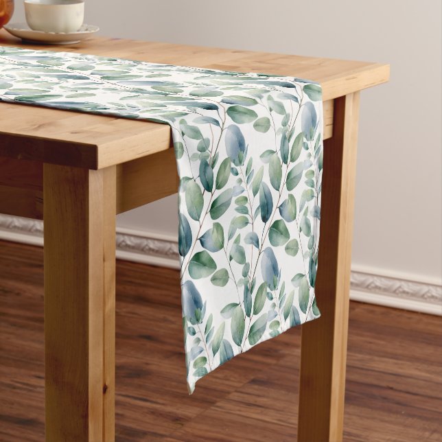 Elegant Eucalyptus Leaves Greenery Table Runner (In Situ)