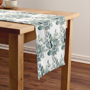 Elegant Eucalyptus Leaves Greenery Table Runner