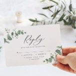 Elegant Eucalyptus Leaves Greenery Wedding RSVP Card<br><div class="desc">Beautiful delicate eucalyptus foliage wedding reply RSVP card. Part of a modern collection.</div>