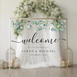 Elégant Eucalyptus Mariage de verdure Bienvenue