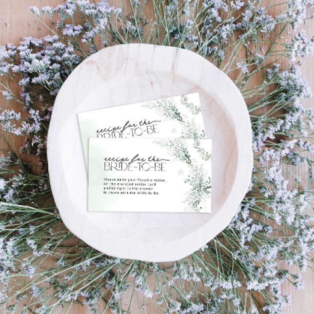 Elegant Eucalyptus Recipe for the Bride to be Enclosure Card (Creator Uploaded)