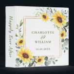 Elegant Eucalyptus Sunflowers photo album Binder<br><div class="desc">Personal holiday photo album 3 ring binder.</div>