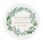 Elégant Eucalyptus Verdure Wreath Gold Mariage