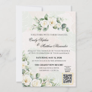 Elegant Eucalyptus Watercolor Floral Wedding Invit Invitation