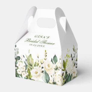 Elegant Eucalyptus Watercolor Greenery Favor Box