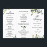 Elegant Eucalyptus Wedding Ceremony Program<br><div class="desc">For further customization,  please click the "customize further" link. If you need help,  contact me please.</div>