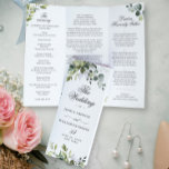 Elegant Eucalyptus Wedding Ceremony Program<br><div class="desc">For further customization,  please click the "customize further" link. If you need help,  contact me please.</div>