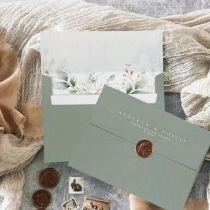 Elegant Eucalyptus Wedding Envelope