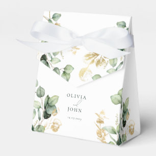 Elegant Eucalyptus Wedding Favor Box
