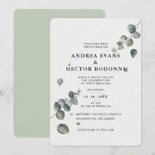 Elegant Eucalyptus Wedding Invitation