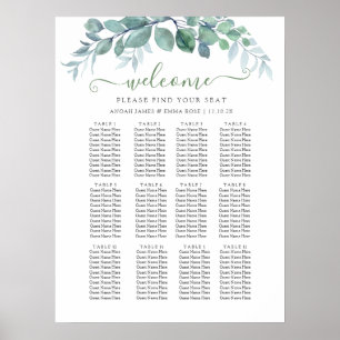Elegant Eucalyptus Wedding Poster