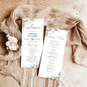  Elegant Eucalyptus Wedding Program
