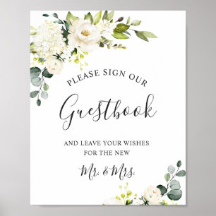 Elegant Eucalyptus Wedding Sign Our Guestbook