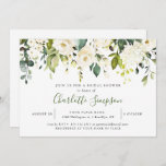 Elegant Eucalyptus White Roses Bridal Shower Invitation<br><div class="desc">Create the perfect Bridal Shower invite with this "Watercolor Eucalyptus Greenery" template. This high-quality design is easy to customize to match your wedding colours, styles and theme. For further customization, please click the "customize further" link and use our design tool to modify this template. If you need help or matching...</div>