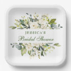 Elegant Eucalyptus White Roses Bridal Shower