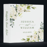 Elegant Eucalyptus White Roses Floral Wedding Binder<br><div class="desc">Elegant Eucalyptus White Roses Floral Wedding 3 ring binder.</div>