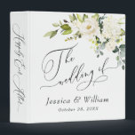 Elegant Eucalyptus White Roses Floral Wedding Binder<br><div class="desc">Elegant Eucalyptus White Roses Floral Wedding 3 ring binder.</div>
