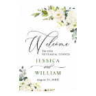 Elegant Eucalyptus White Roses Rehearsal Dinner